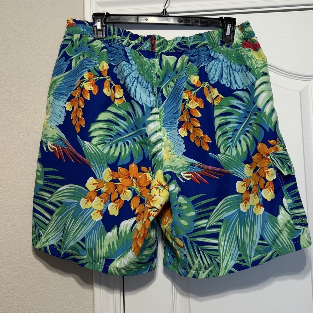 Polo Ralph Lauren Mens Swim Trunks Shorts Hawaiian Floral Parrot 1XB - Picture 2 of 7